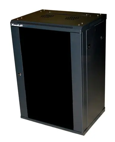 Xtendlan Wandrack 18 HE/600 x 450 mm / Rack / einteilig / geteilt / Glastür