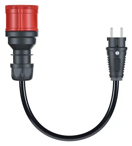 go-e Adapter CH-04-30 CEE16 3F auf 230V Steckdose schwarz / Adapter / Für Gemini flex und HOME+ 11 kW / Länge 30 cm