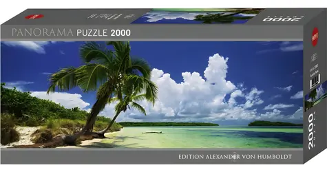 HEYE Panoramapuzzle Palmenparadies / 2000 Teile / 136 x 48 cm