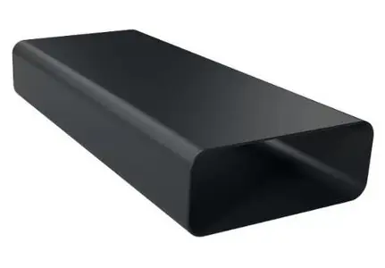 BOSCH HEZ9VDSM2 schwarz / Flachrohr / 100 cm / Außengewinde / für Dunstabzugshaube / Kunststoff