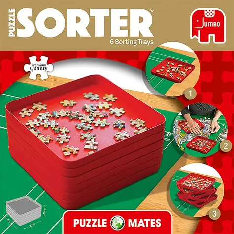 JUMBO Puzzle Mates Puzzlesortierschale / Puzzleteile-Sortierschalen / 6 Stück