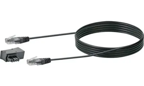 Schwaiger RJ45-TAE/F schwarz / Telefonkabel / RJ45 - RJ45/TAE-F / 3 m