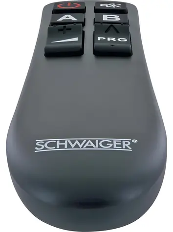 Schwaiger Universalfernbedienung 2-in-1 / Fernbedienung / 8 Tasten / Infrarot-Funkfernbedienung / für 2 Geräte