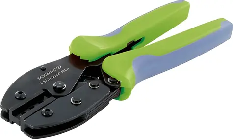 Schwaiger Crimpzange MC4 Solarstecker / Crimpzange / 2,5-6 mm / Metall / Gummigriffe