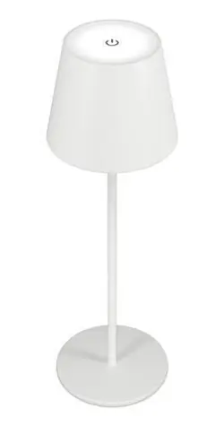 RealPower LED-Tischleuchte mit Akku, weiß / dimmbar / 3000-5000K / 200lm / IP44