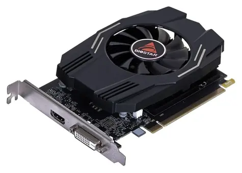 Biostar GeForce GT 1030 4GB / Grafikkarte / 1152 MHz / GDDR4 2100 MHz / 64 Bit / PCIe 4.0 / DVI-D + HDMI
