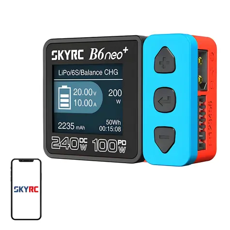 SkyRC B6neo+ / RC-Modellladegerät / LiPo, LiFe, LiIon, NiMH, Blei / 240 W / USB-C