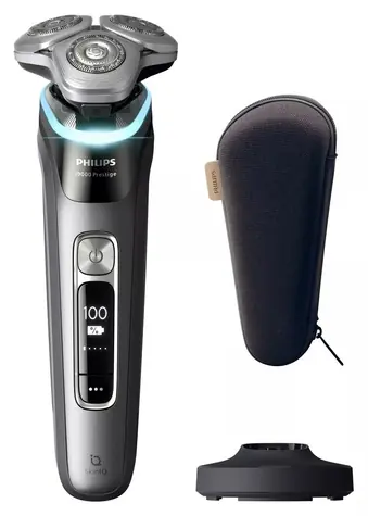Philips i9000 Prestige XP9202/10 grau / Rasierer / Trocken- und Nassrasur / SkinIQ / Bluetooth / 60 Minuten Akkulaufzeit