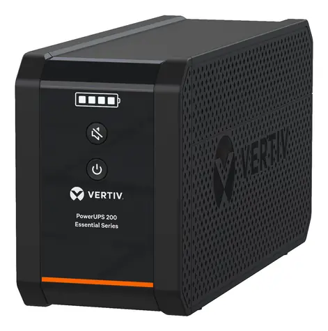 Vertiv PowerUPS 200 Essential schwarz / USV / Line-Interactive / 600 VA / 315 W / 4X Schuko