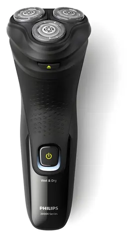 Philips X3021/00 schwarz / Herrenrasierer / Rotationsrasierer / Nass- und Trockenrasur / Schnellladefunktion / 40 Minuten Betriebsdauer
