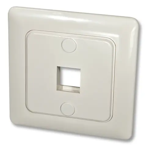 Lindy -Einbaudose für Keystone-Modul weiß / Steckdose / Wandmontage / DE-Standard / 81 × 81 mm