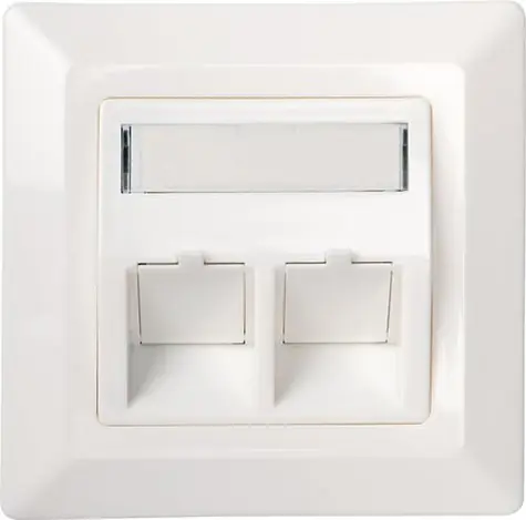 Schwaiger 2x Keystone-Buchse weiß / Datenbuchse / Keystone / 2 Anschlüsse / Unterputzmontage