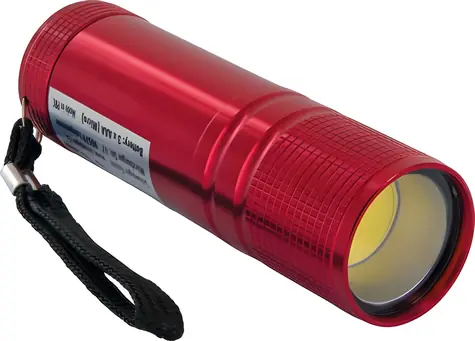 Schwaiger Mini LED rot / Taschenlampe / 90 lm / COB-LED / Reichweite 12 m / IPX4