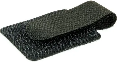 Schwaiger Klett Wandklemme schwarz / Kabelklemme / 90 x 12 x 2 mm / 10 Stück.