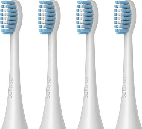 4Swiss Sensitive Clean weiß / Ersatzköpfe / 4 Stück