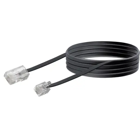Schwaiger RJ-11 - RJ-45 schwarz / Telefonkabel / 6P2C - 8P2C / 3 m