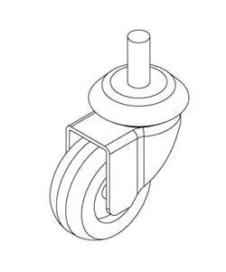 Legrand EVO Rollen für Wandverteiler / Rollen / 4er-Set / 2× mit Bremse