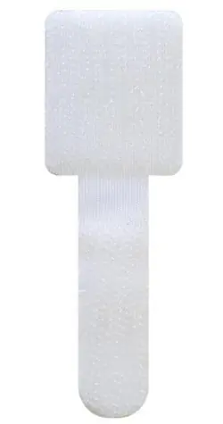 Schwaiger Klett Wandklemme weiß / Kabelklemme / 90 x 12 x 2 mm / 10 Stück.