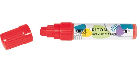 KREUL Acrylmarker Triton XXL Kirschrot / Keilspitze / Acrylfarbe auf Wasserbasis