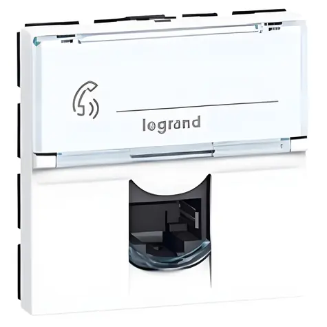Legrand LCS3 MOSAIC weiß / Buchse / RJ45 FTP Cat5E / 2 Module