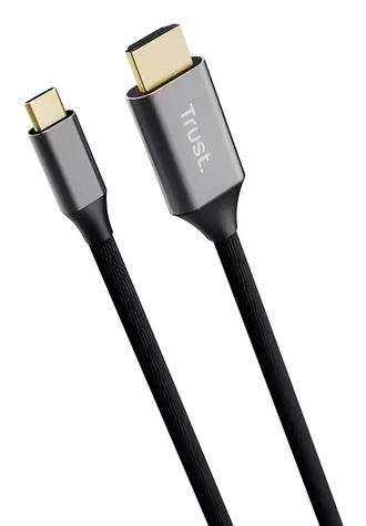 Trust Calyx USB-C zu HDMI schwarz / Adapter / 2 m / 4K (3840×2160)