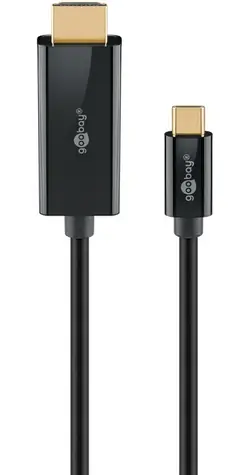 Goobay USB-C - HDMI-Kabel schwarz / Adapterkabel / 4K 60Hz / 1 m