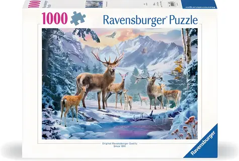 Ravensburger Puzzle Hirsch im Winter / 1000 Teile / 70 x 50 cm