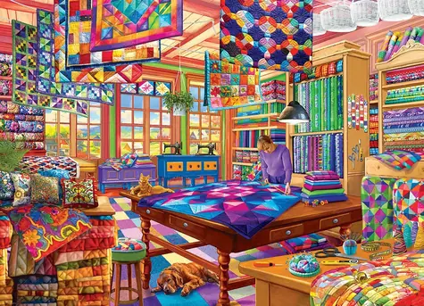 EUROGRAPHICS Puzzle Schneiderin / 1000 Teile / 68 x 48 cm