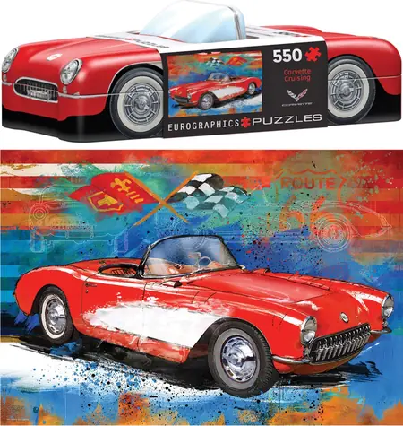 EUROGRAPHICS Puzzle in der Metalldose Corvette / 550 Teile / 48 × 33 cm