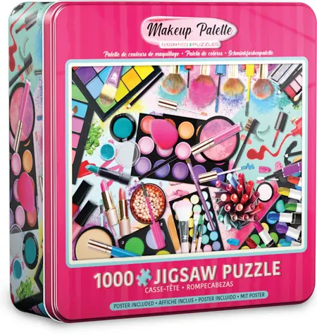 EUROGRAPHICS Puzzle Farbpalette: Make-up in einer Metalldose / 1000 Teile / 67,6 × 48,9 cm
