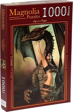 MAGNOLIA Puzzle Mädchen mit Drache / 1000 Teile / 48 x 68 cm