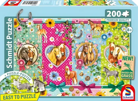 Schmidt Puzzle Pferd Freude / 200 Teile / 43,2 × 29,1 cm
