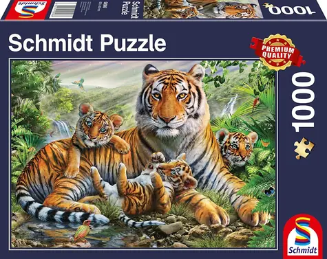 Schmidt Puzzle Tigerin und Junge / 1000 Teile