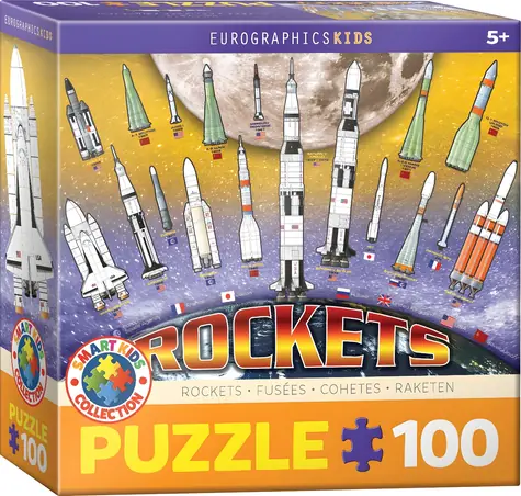 EUROGRAPHICS Puzzle Internationale Weltraumraketen / 100 Teile / 33 x 48,3 cm