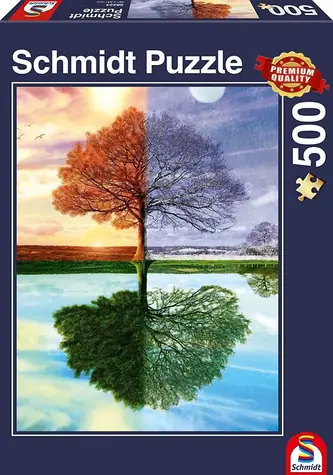 Schmidt Puzzle Baum der vier Jahreszeiten / 500 Teile / 34,1 x 48,1 cm