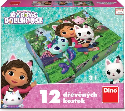 Dino Bilderwürfel Gabinas Zauberhaus / 12 Würfel