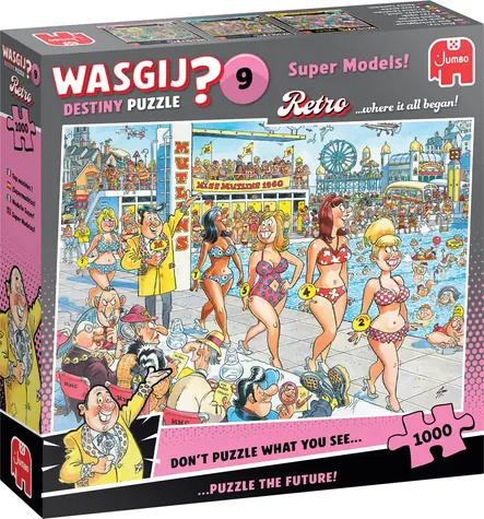 Jumbo-Puzzle WASGIJ Retro Destiny 9: Supermodelle! / 1000 Teile / ab 15 Jahren