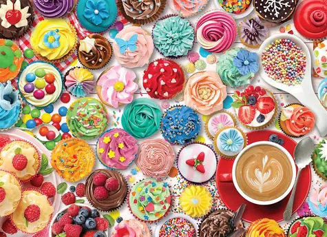 EUROGRAPHICS Puzzle Cupcake Party / 1000 Teile / 68 x 48 cm