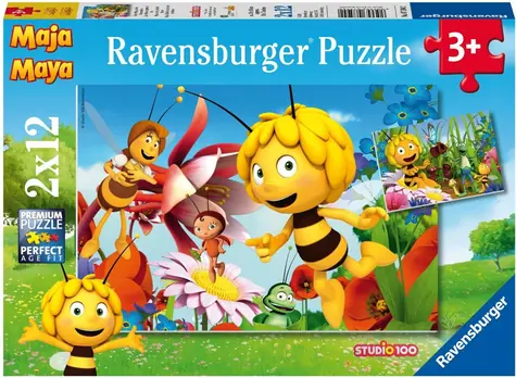 Ravensburger Puzzle Biene Maja / 2x12 Teile / 26 × 18 cm