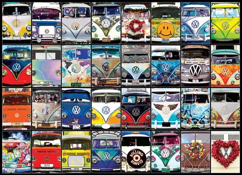 EUROGRAPHICS Puzzle VW Cool Faces / 1000 Teile / 67,63 x 48,89 cm