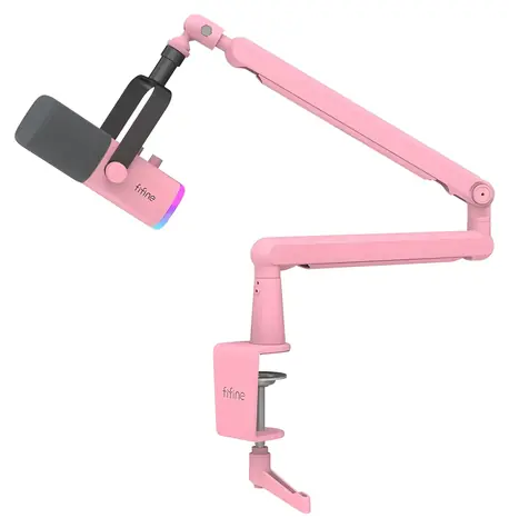 FIFINE TAM8 pink / Desktop-Mikrofon / dynamisch / USB / XLR / RGB
