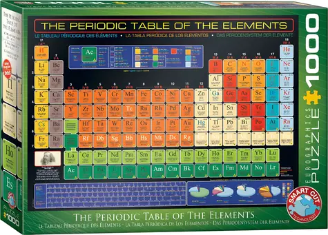EUROGRAPHICS Puzzle Periodensystem der Elemente / 1000 Teile / 67,6 × 48,9 cm