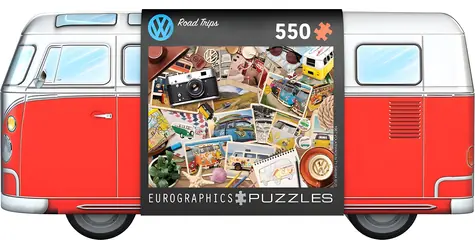 EUROGRAPHICS Puzzle in der Metalldose Volkswagen Roadtrip / 550 Teile / 48 × 33 cm