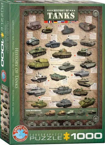 EUROGRAPHICS Puzzle Geschichte der Panzer / 1000 Teile / 48,9 × 67,6 cm