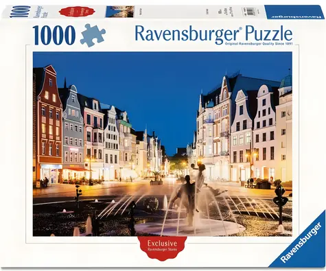 Ravensburger Puzzle Rostock bei Nacht / 1000 Teile