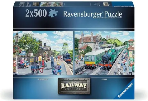 Ravensburger Puzzle Eisenbahngeschichte Nr. 1: Oakworth & Corfe / 2x500 Teile