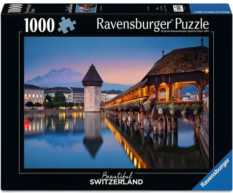 Ravensburger Puzzle Schöne Schweiz: Kapellbrücke, Luzern / 1000 Teile / 70 x 50 cm