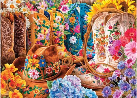 EUROGRAPHICS Puzzle Bauernstiefel / 1000 Teile / 68 x 48 cm