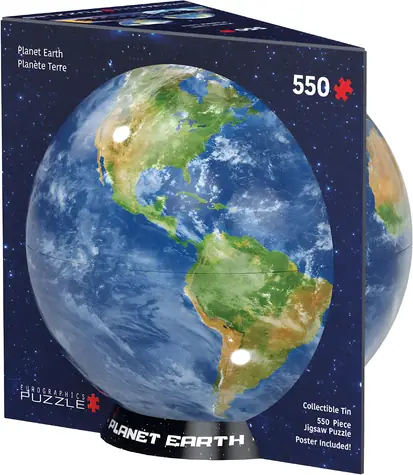 EUROGRAPHICS Puzzle in der Metalldose Planet Erde / 550 Teile / 48 × 33 cm