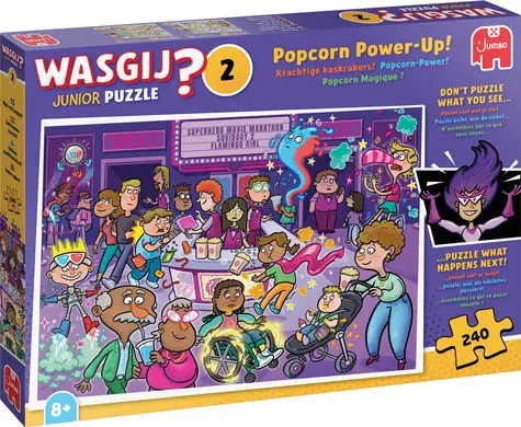 Jumbo-Puzzle WASGIJ Junior 2: Popcorn-Bonus! / 240 Teile / ab 8 Jahren